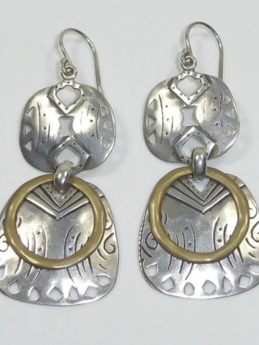 Silpada Sterling Silver & Brass Earrings W2878